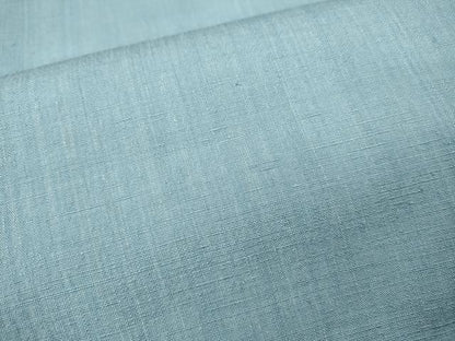 平和屋着物●結城紬　色無地　水色　正絹　逸品　CABJ6695ut
