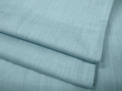 平和屋着物●結城紬　色無地　水色　正絹　逸品　CABJ6695ut