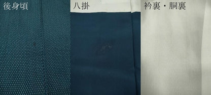 平和屋着物●本塩沢　110亀甲　間道　正絹　逸品　CABJ6701ut