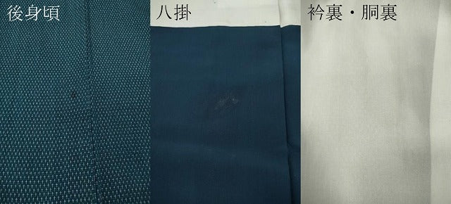 平和屋着物●本塩沢　110亀甲　間道　正絹　逸品　CABJ6701ut