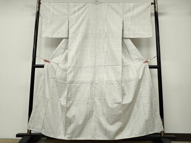 平和屋着物●本場大島紬　白大島　吉祥間道　正絹　逸品　CABJ6702ut