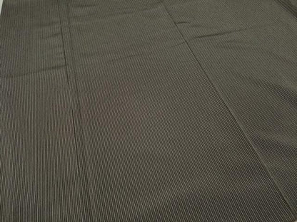 平和屋着物●上質なお召　縞　正絹　逸品　CABJ6705ut