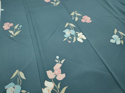 平和屋着物●上質な小紋　草花文　金彩　正絹　逸品　CABJ6708ut