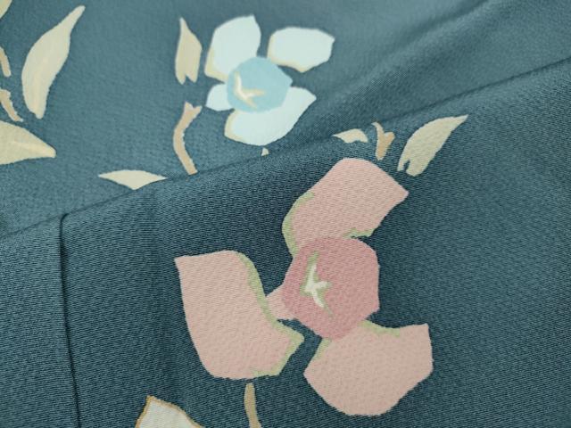 平和屋着物●上質な小紋　草花文　金彩　正絹　逸品　CABJ6708ut
