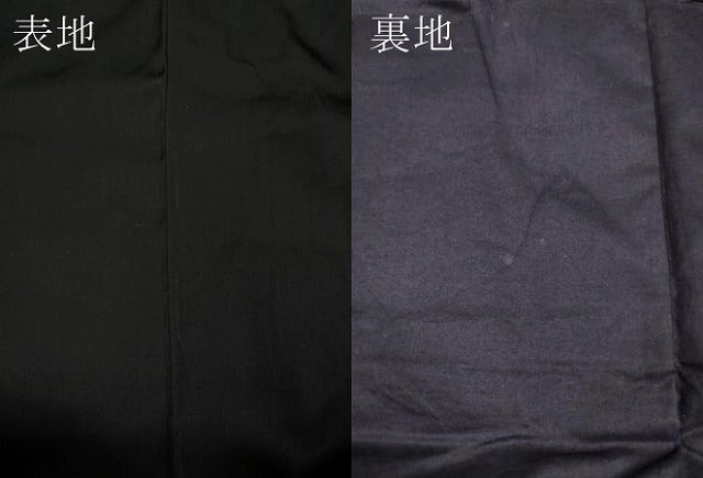 平和屋着物●男性　黒紋付　正絹　逸品　CABJ6711ut