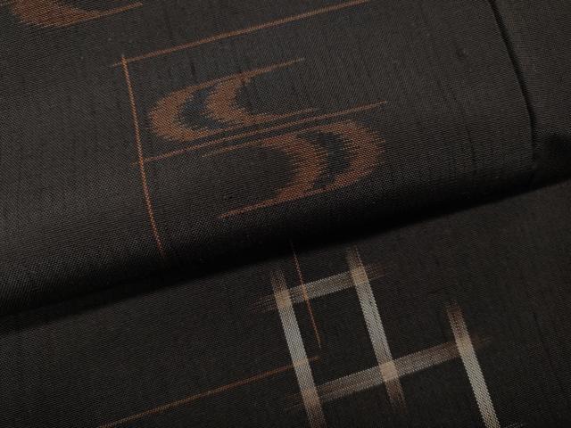平和屋着物●上質な紬　琉球絣文様　正絹　逸品　CABJ6712ut