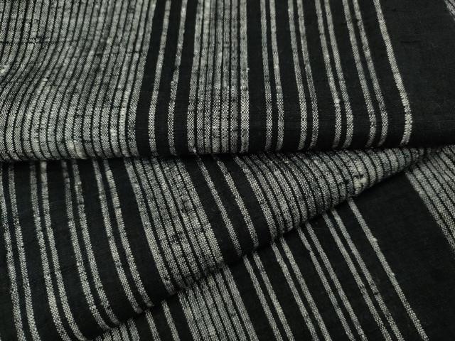 平和屋着物●上質な紬　縞　正絹　逸品　CABJ6713ut