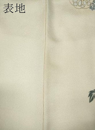 平和屋着物●訪問着　刺繍　竹垣草花文　金彩　正絹　逸品　CABJ6715ut