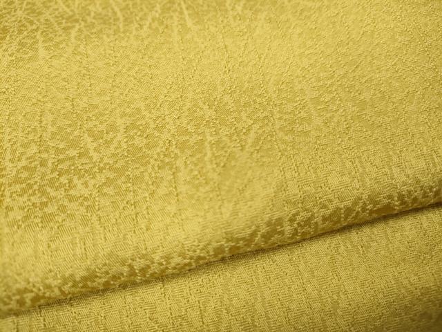 平和屋着物●上質な色無地　枝地紋　芥子色　正絹　逸品　CABJ6716ut