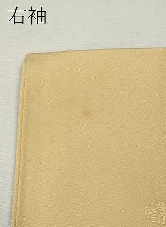 平和屋着物●上質な色無地　草花地紋　薄香色　正絹　逸品　CABJ6717ut