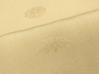 平和屋着物●上質な色無地　草花地紋　薄香色　正絹　逸品　CABJ6717ut