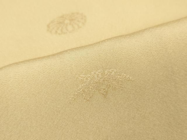 平和屋着物●上質な色無地　草花地紋　薄香色　正絹　逸品　CABJ6717ut