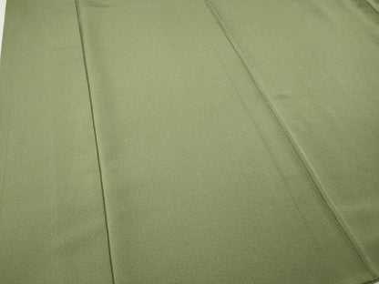 平和屋着物●上質な色無地　柳茶色　正絹　逸品　CABJ6720ut