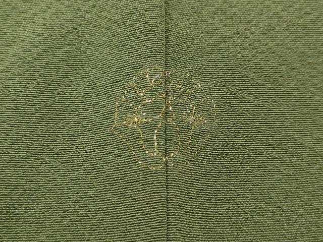 平和屋着物●上質な色無地　柳茶色　正絹　逸品　CABJ6720ut