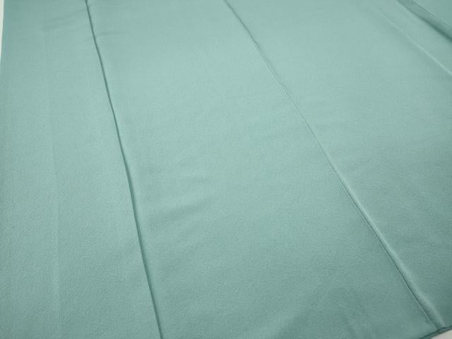 平和屋着物●上質な色無地　千草色　正絹　逸品　CABJ6722ut