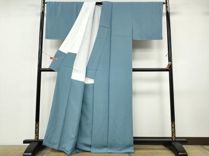 平和屋着物●上質な色無地　浅縹色　正絹　逸品　CABJ6724ut