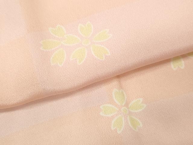 平和屋着物●長襦袢　無双仕立て　市松舞花文　正絹　逸品　CABJ6730ut