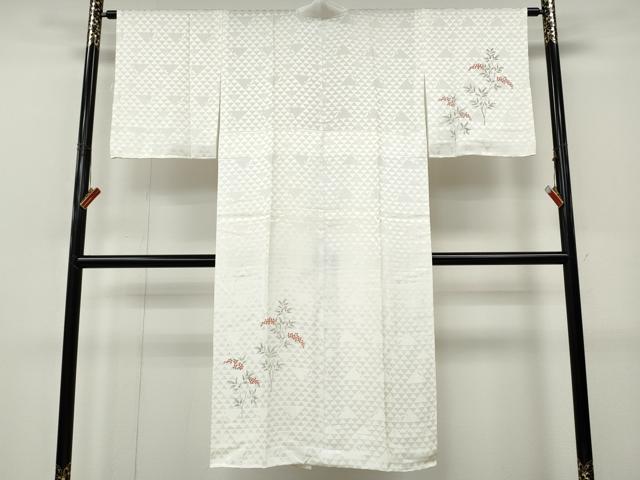 平和屋着物●長襦袢　無双仕立て　手描き　南天文　健勝苑扱い　正絹　逸品　CABJ6733ut