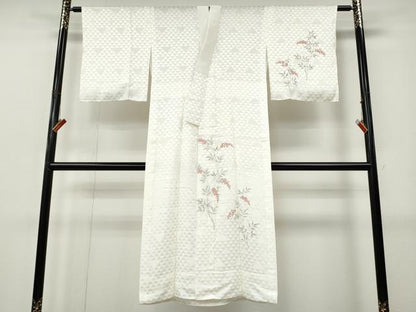 平和屋着物●長襦袢　無双仕立て　手描き　南天文　健勝苑扱い　正絹　逸品　CABJ6733ut
