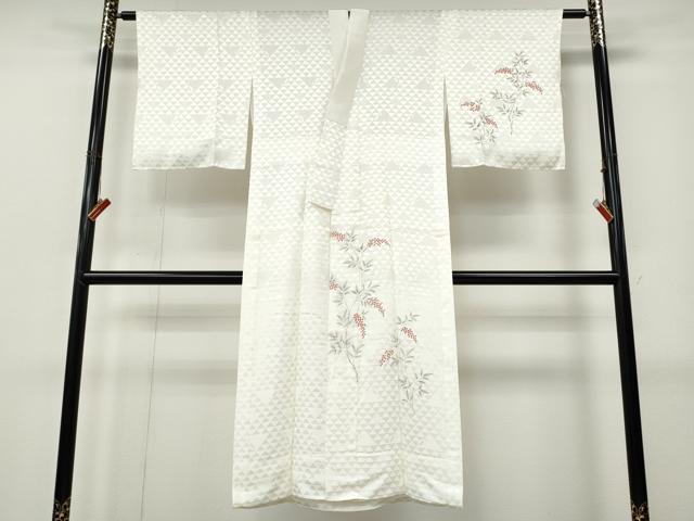 平和屋着物●長襦袢　無双仕立て　手描き　南天文　健勝苑扱い　正絹　逸品　CABJ6733ut