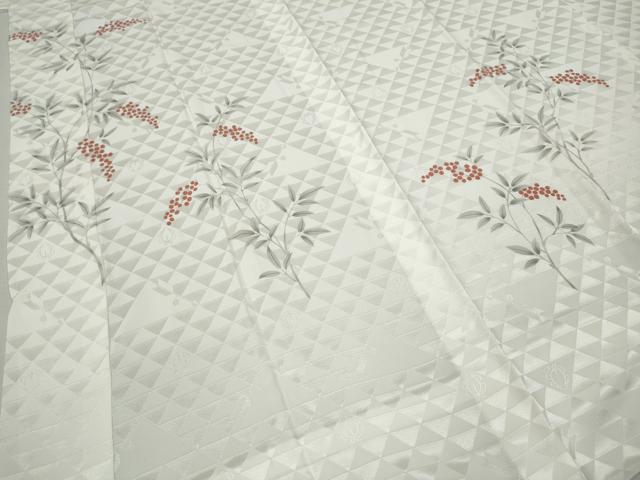 平和屋着物●長襦袢　無双仕立て　手描き　南天文　健勝苑扱い　正絹　逸品　CABJ6733ut