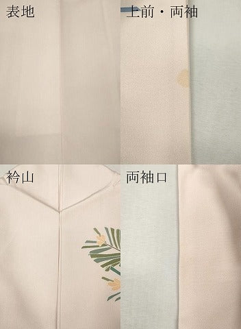 平和屋着物●訪問着　友禅　作家物　流水草花文　正絹　逸品　CABJ6735ut