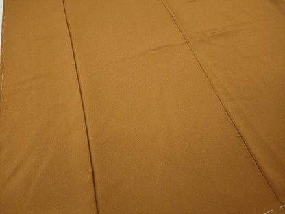 平和屋着物●上質な色無地　琥珀色　正絹　逸品　未使用　CABJ6736ut