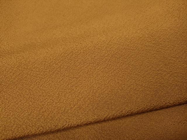 平和屋着物●上質な色無地　琥珀色　正絹　逸品　未使用　CABJ6736ut