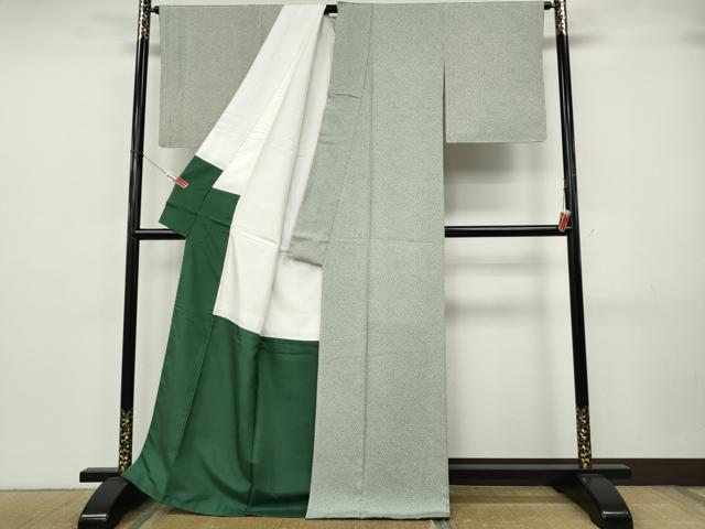 平和屋着物●江戸小紋　草花文　正絹　逸品　CABJ6738ut