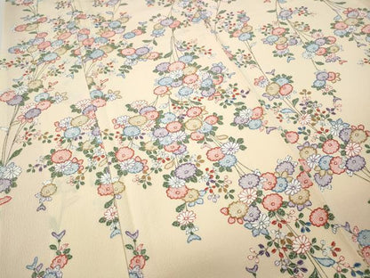 平和屋着物●上質な小紋　枝花文　正絹　逸品　CABJ6741ut