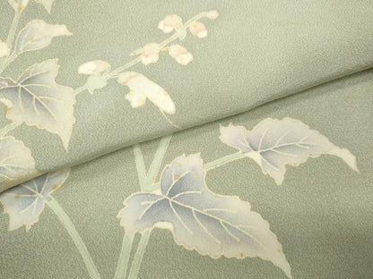 平和屋着物●本加賀友禅作家　沢飯芳雄　訪問着　枝花文　正絹　逸品　CABJ6743ut