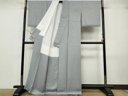 平和屋着物●本草木染作家　瑞寶　色無地　霞地紋　霞色　正絹　逸品　CABJ6746ut