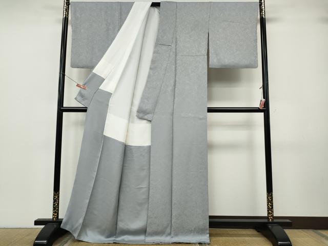 平和屋着物●本草木染作家　瑞寶　色無地　霞地紋　霞色　正絹　逸品　CABJ6746ut