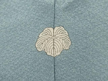平和屋着物●本草木染作家　瑞寶　色無地　灰青色　正絹　逸品　CABJ6748ut