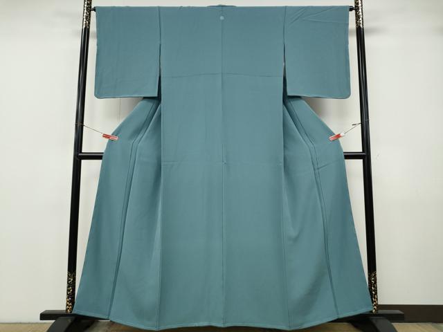 平和屋着物●上質な色無地　藍鼠色　正絹　逸品　未使用　CABJ6749ut