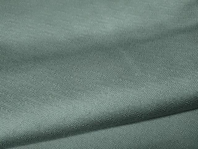 平和屋着物●上質な色無地　紗綾形地紋　豆がら茶色　正絹　逸品　CABJ6750ut