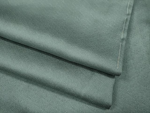 平和屋着物●上質な色無地　紗綾形地紋　豆がら茶色　正絹　逸品　CABJ6750ut