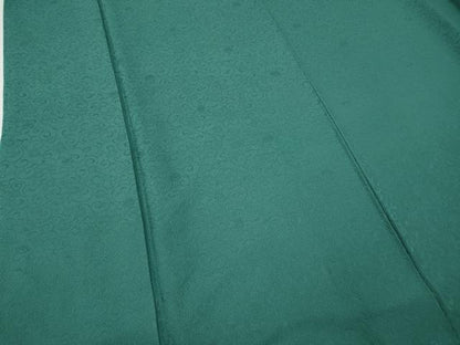 平和屋着物●上質な色無地　花唐草地紋　青碧色　正絹　逸品　CABJ6753ut