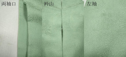 平和屋着物●上質な色無地　円山慶挙　松波風竹　裏葉柳色　正絹　逸品　CABJ6754ut