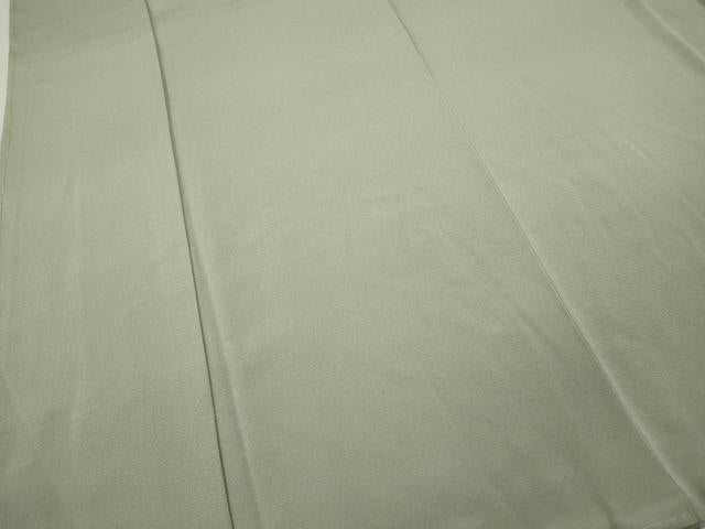 平和屋着物●上質な色無地　灰黄緑色　正絹　逸品　未使用　CABJ6756ut