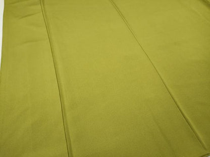 平和屋着物●上質な色無地　作家物　鶯色　正絹　逸品　CABJ6757ut