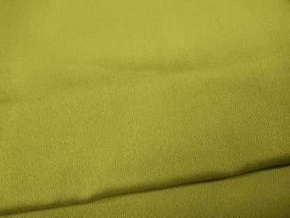平和屋着物●上質な色無地　作家物　鶯色　正絹　逸品　CABJ6757ut
