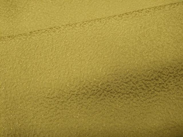 平和屋着物●上質な色無地　紋意匠　芥子色　三越扱い　正絹　逸品　CABJ6759ut