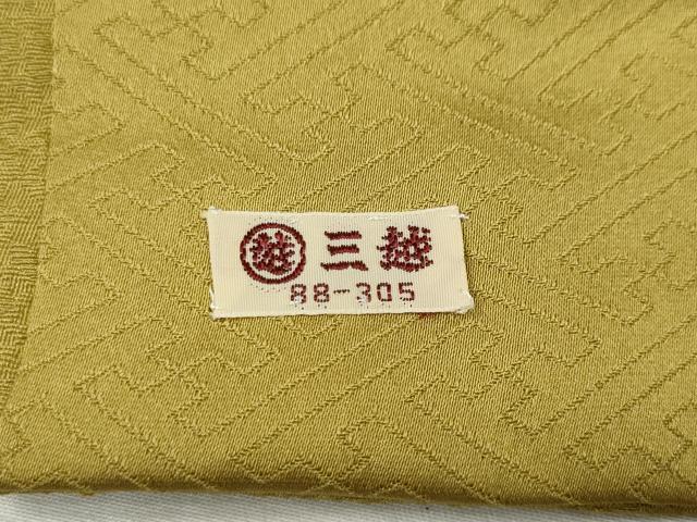 平和屋着物●上質な色無地　紋意匠　芥子色　三越扱い　正絹　逸品　CABJ6759ut