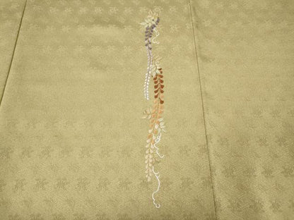 平和屋着物●豪華色留袖　総刺繍　藤　金糸　正絹　逸品　CABJ6760ut