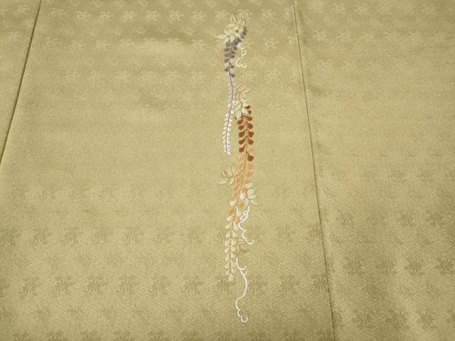 平和屋着物●豪華色留袖　総刺繍　藤　金糸　正絹　逸品　CABJ6760ut