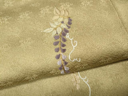 平和屋着物●豪華色留袖　総刺繍　藤　金糸　正絹　逸品　CABJ6760ut