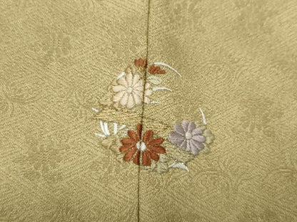 平和屋着物●豪華色留袖　総刺繍　藤　金糸　正絹　逸品　CABJ6760ut
