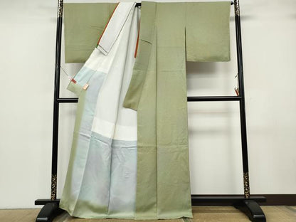平和屋着物●本草木染作家　瑞寶　小紋　霞文　暈し染め　正絹　逸品　CABJ6761ut