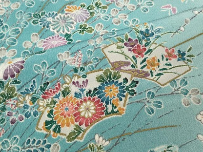 平和屋着物●上質な小紋　地紙花文　暈し染め　正絹　逸品　CABJ6764ut